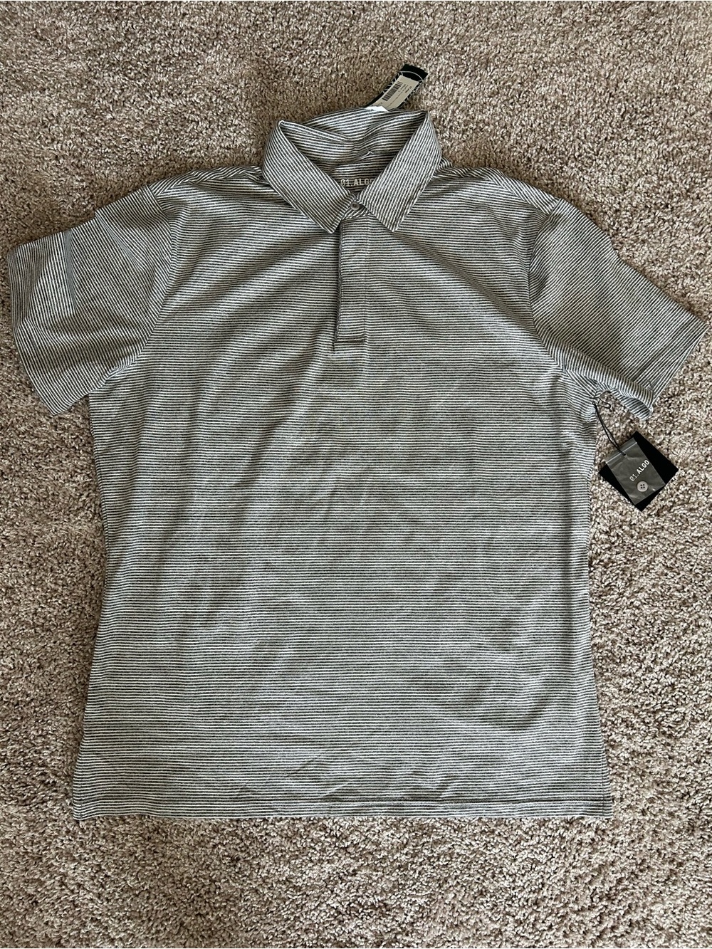 AlgoFlex Arrieta Microstripe Performance Polo Men’s Large White Polo